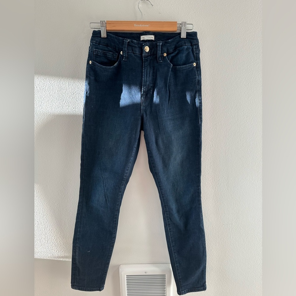 Good American Dark Midnight Blue Good Waist Skinny Jeans size 6 / 28